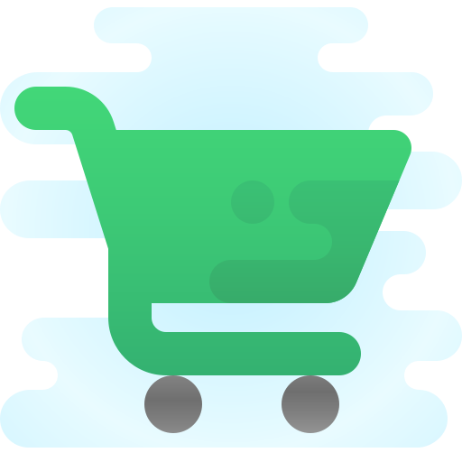 Green e-commerce shopping cart icon in Leominster, MA