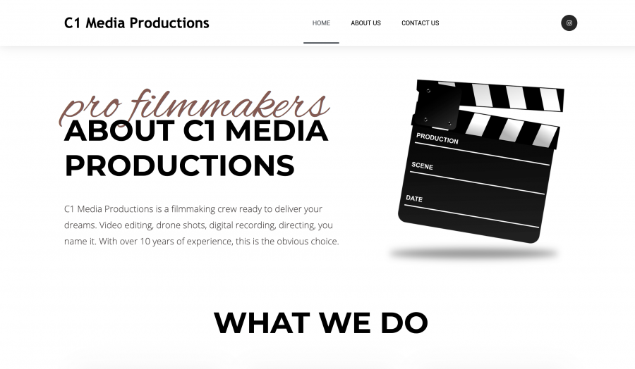 Website of c1 Media Productions in Orlando, made by Zoka Design in Leominster, MA